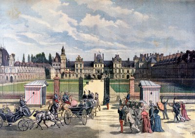 Arrivo del presidente della Repubblica, Château de Fontainebleau, 1892 da Henri Meyer