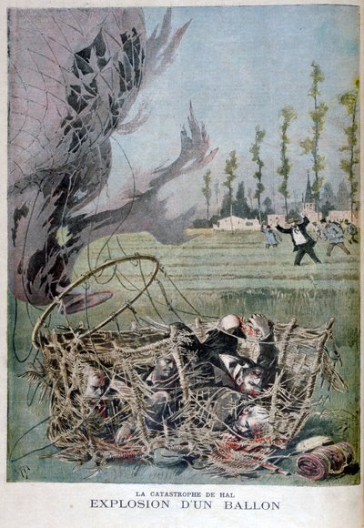 Esplosione di un pallone a Hal, Belgio, 1895 da Henri Meyer