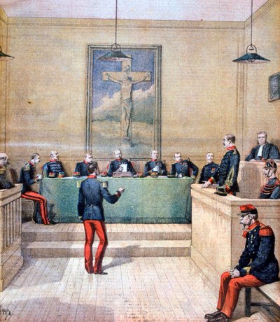Il capitano Dreyfus davanti alla corte marziale, 1894 da Henri Meyer