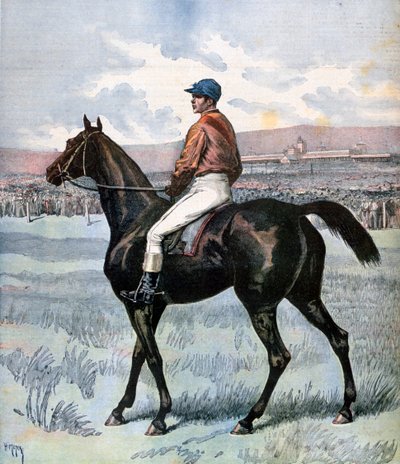Clamart, vincitore del Grand Prix de Paris, di proprietà di Edmond Blanc, 1892 da Henri Meyer