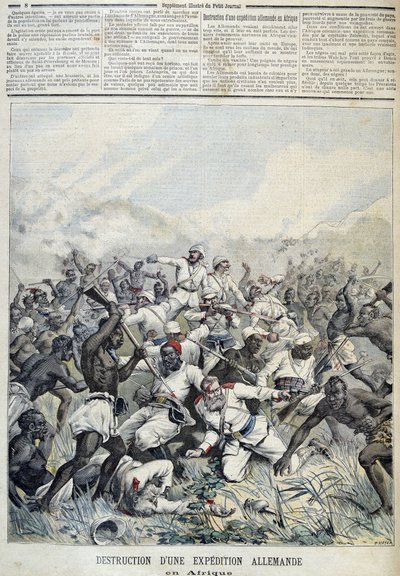 Distruzione di una spedizione tedesca in Africa - in "Le Petit Journal" del 03/10/1891 da Henri Meyer