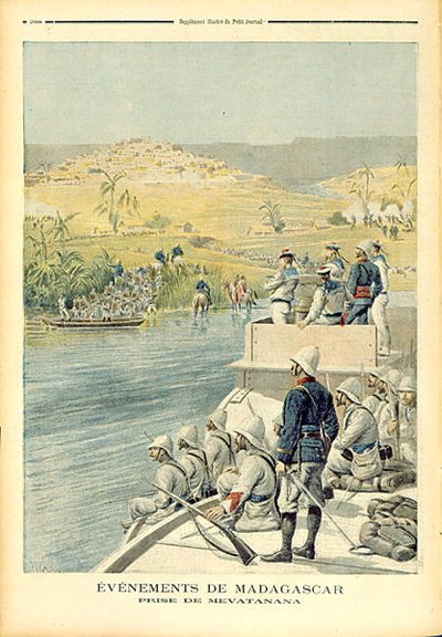 Eventi in Madagascar: La cattura di Mevatanana, illustrazione da Le Petit Journal, 30 giugno 1895 da Henri Meyer