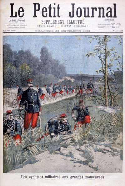 Corpo ciclistico francese in manovre militari da Henri Meyer