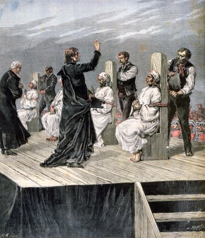 Garrottamento degli anarchici a Xeres, Spagna, 1892 da Henri Meyer