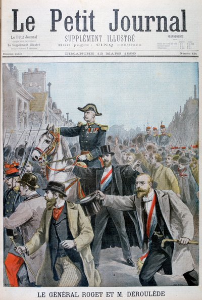 Paul Déroulède afferra la briglia del Generale Roget, Parigi, 1899 da Henri Meyer