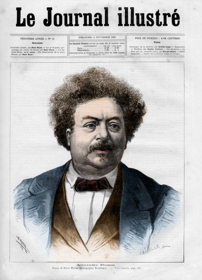 Ritratto di Alexandre Dumas padre (1802-1870) Copertina di 