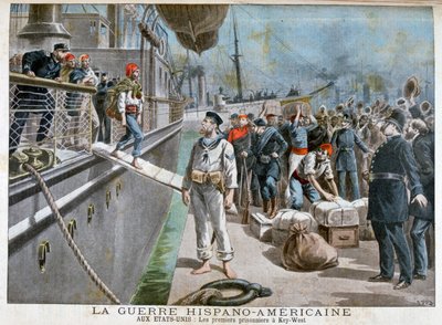Prigionieri spagnoli che arrivano a Key-West, Guerra ispano-americana, 1898 da Henri Meyer