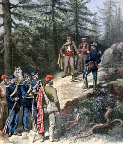 Il bandito corso, Jacques Bellacoscia, si arrende alla polizia, 1892 da Henri Meyer