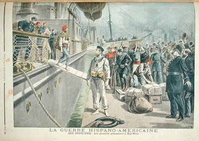 I primi prigionieri a Key West durante la guerra ispano-americana, da Le Petit Journal, 8 maggio 1898 da Henri Meyer