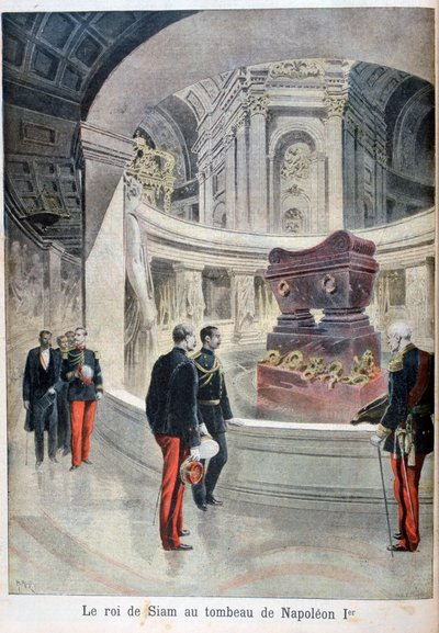 Il re del Siam alla tomba di Napoleone I, Parigi, 1897 da Henri Meyer