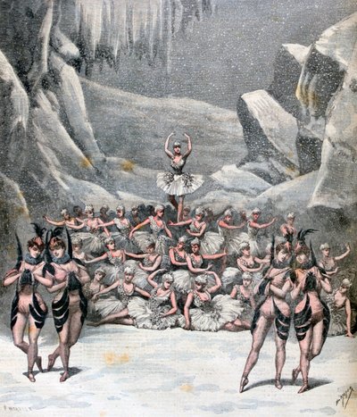 Il balletto della neve, da Il viaggio sulla luna di Jacques Offenbach, 1892 da Henri Meyer