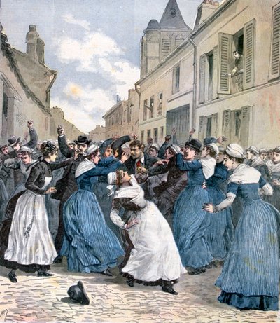 La rimozione dei pazzi a Villejuif, Parigi, 1891 da Henri Meyer