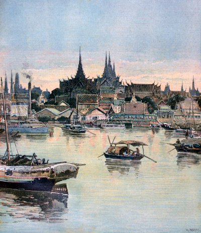 Veduta di Bangkok, 1893 da Henri Meyer