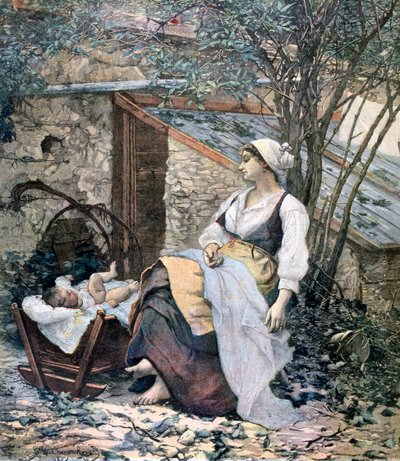Giovane madre, 1891 da Henri Meyer