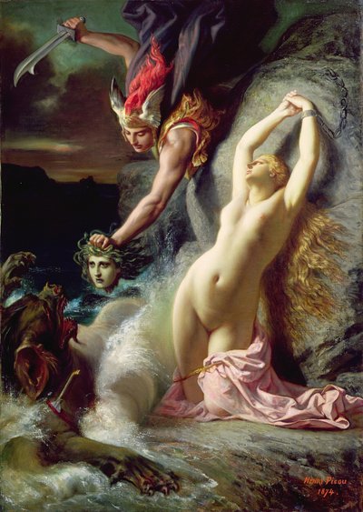 Andromeda incatenata alla roccia da Henri Pierre Picou