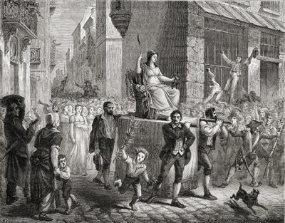 La Processione della Dea della Ragione, 10 novembre 1793, da 