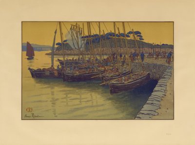 Arrivo delle barche a Tréboul da Henri Rivière