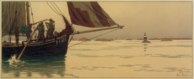 In mare calmo da Henri Rivière