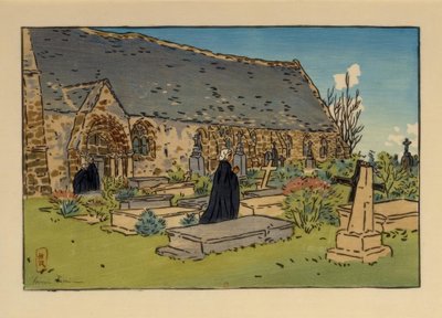 Cimitero e chiesa di Perros-Guirec da Henri Rivière