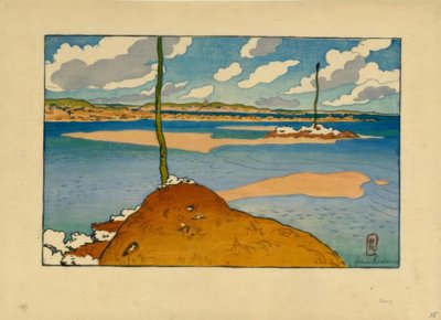 La Balise Chéruette a Bassa Marea (Saint-Briac) da Henri Rivière