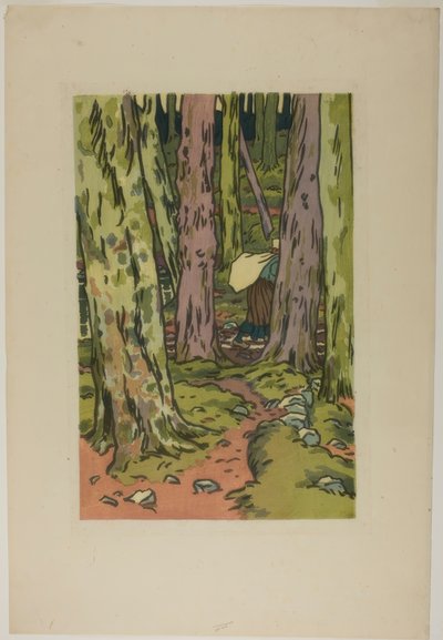 Lavatoio nel bosco a Loguivy da Henri Rivière