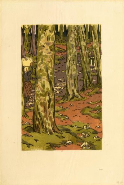 Lavatoio nel bosco a Loguivy da Henri Rivière
