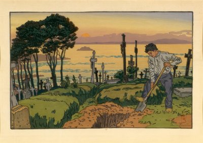 Il becchino del cimitero Saint-Jean a Tréboul da Henri Rivière