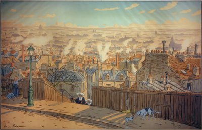 Parigi con vista su Montmartre da Henri Rivière
