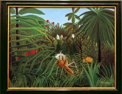 Cavallo attaccato da un giaguaro da Henri Rousseau
