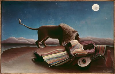 La zingara addormentata da Henri Rousseau
