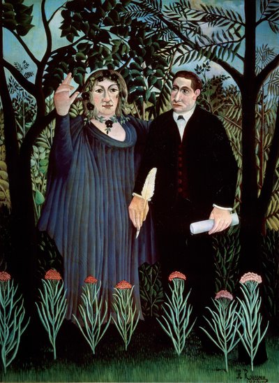 Il Poeta e la sua Musa. Ritratto di Guillaume Apollinaire e Marie Laurencin da Henri Rousseau