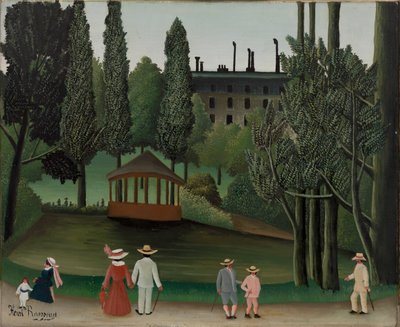 Veduta del Parco Montsouris, il chiosco da Henri Rousseau