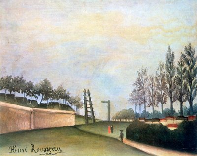 Vista delle fortificazioni a sinistra della Porta di Vanves, 1909 da Henri Rousseau