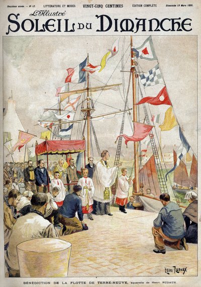 Benedizione della flotta di Terranova di Henri Rudaux. Incisione in 