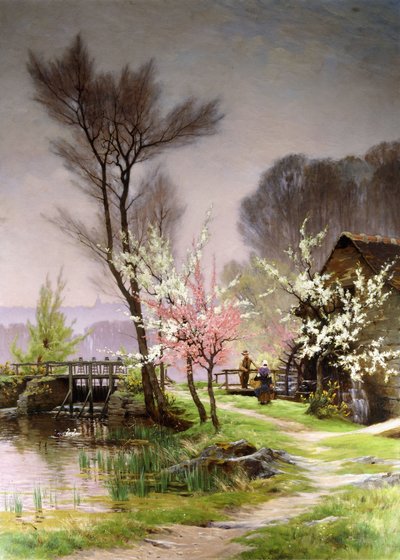 Al mulino ad acqua, primavera da Henri Saintain