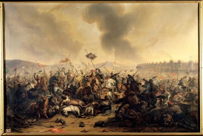 Battaglia commessa dal Sultano Kilij-Arslan contro i crociati che assediano la città di Nicea nel 1097 da Henri Serrur