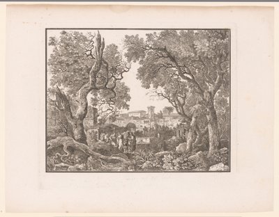 Paesaggio con una città sullo sfondo da Henri Thomann