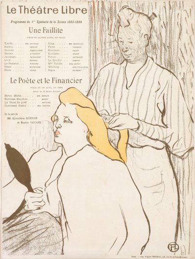Le Coiffeur - Programme de Théâtre Libre, 1893 da Henri Toulouse Lautrec de