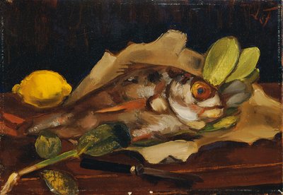 Natura morta con pesce e limone da Henri Victor Gabriel Le Fauconnier