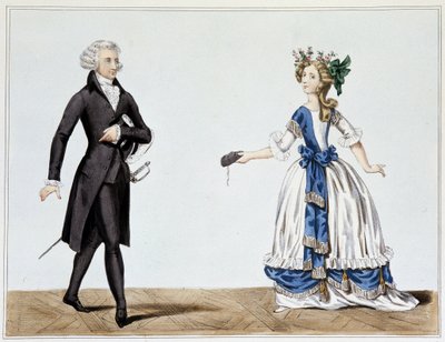 Costumi da passeggio maschili e femminili da Henri Villain