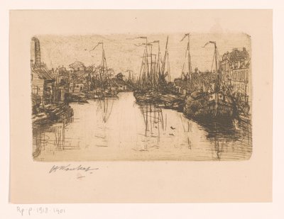 Fossato cittadino da Henri Wouters (signed by artist)