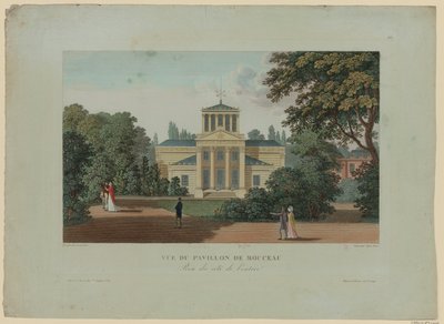 Veduta del Pavillon de Monceau dall
