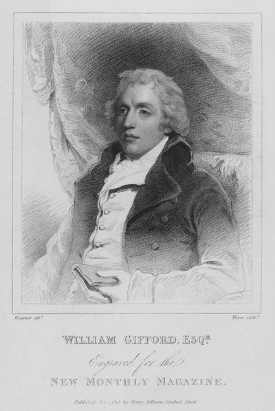 William Gifford, poeta satirico inglese, critico e redattore del Quarterly Review da Henri after Meyer