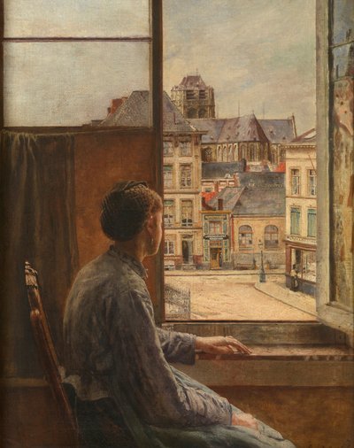 Piazza Teniers ad Anversa da Henri de Braekeleer