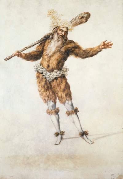 Costume da balletto di un uomo selvaggio, c.1654 da Henri de Gissey