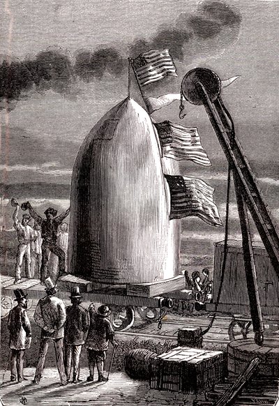 Il proiettile del cannone gigante arrivato a Stone