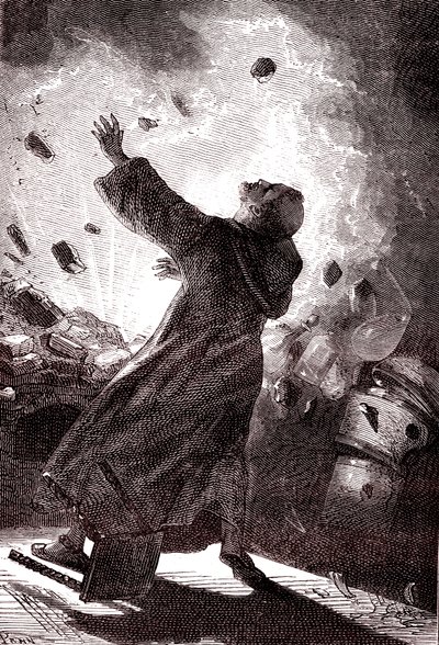 Il monaco Berthold Schwartz, "Dalla Terra alla Luna" di Jules Verne da Henri de Montaut
