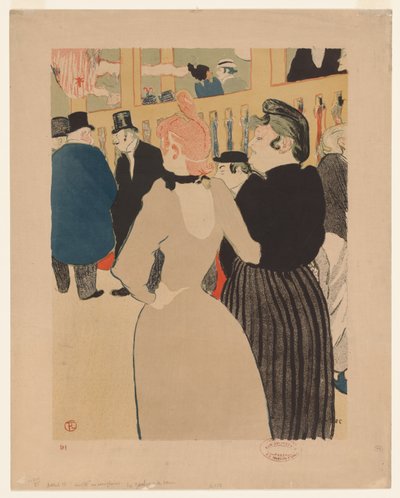 Al Moulin Rouge: La Goulue e sua sorella da Henri de Toulouse-Lautrec