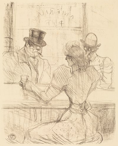 Al bar Picton, in rue Scribe (Au bar Picton, rue Scribe) da Henri de Toulouse-Lautrec