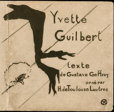 Copertina per Yvette Guilbert da Henri de Toulouse-Lautrec